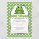 Recherche de grenouille adorable invitations Vert