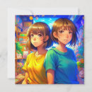 Recherche de manga fille cartes invitations Dessin