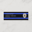 Recherche de policier cartes visite Ligne bleue mince