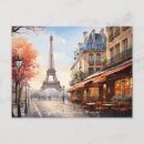 Recherche de peintures de tour eiffel cartes postales Aquarelle