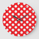 Recherche de pois rouge et blanc horloges Cercles