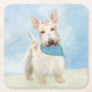 Recherche de terrier écossais dessous de verres Bleu