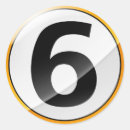 Recherche de numéro 6 autocollants Six