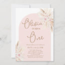 Recherche de blush pink 1ans anniversaire invitations Bébé fille