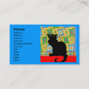 Recherche de chat abstrait cartes visite Noir