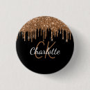 Recherche de monogramme de jeune mariée badges Nom
