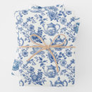 Recherche de motif intemporel papier cadeau Bleu