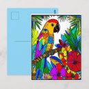Recherche de perroquet bleu cartes postales Jungle