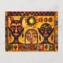 Recherche de masque tribal cartes postales Masques