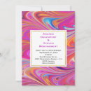 Recherche de partie des années 60 invitations Rose et orange