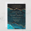 Recherche de turquoise gold mariage invitations Géode