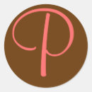 Recherche de p initial autocollants Nom