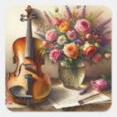 Recherche de feuille de musique autocollants Fleurs