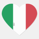 Recherche de coeur italien autocollants Drapeau italie