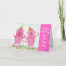Recherche de cochons vœux cartes Aquarelle