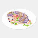 Recherche de flore ovales autocollants Aquarelle