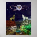 Recherche de loup mystique posters Surréaliste