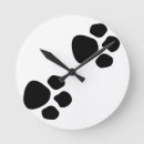 Recherche de empreintes de pattes animaux horloges Chat