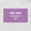 Recherche de cheveux et maquillage cartes visite Toute personne