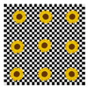 Recherche de damier noir et blanc art Fleur