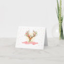 Recherche de cerfs communs vœux cartes Rose