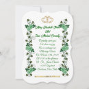 Recherche de verts de shamrock invitations Élégant