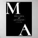 Recherche de de monogramme mariage posters Élégant