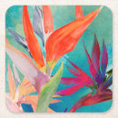 Recherche de paradis dessous de verres Fleurs tropicales