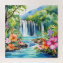 Recherche de belle cascade puzzles Eau