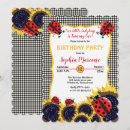 Recherche de ladybugs anniversaire invitations Floral