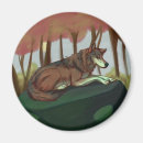 Recherche de loup de forêt magnets Arbres