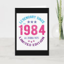 Recherche de 1984 anniversaire cartes Vintage
