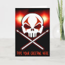 Recherche de musique rock vœux cartes Batteur