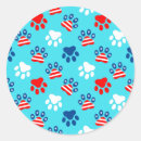 Recherche de patte bleue autocollants Patte de chien