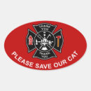Recherche de feu chat autocollants Pompier