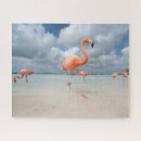 Recherche de flamants roses puzzles Plage