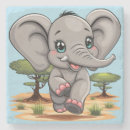 Recherche de savane dessous de verres Éléphant