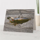 Recherche de steampunk vœux cartes Zeppelin