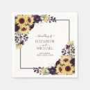 Recherche de tournesol mariage serviettes Floral