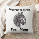 Recherche de cheval noir et blanc coussins Équitation