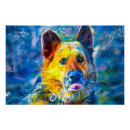 Recherche de couleur vive peinture chien Portrait canin