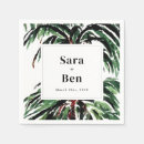 Recherche de palmier mariage serviettes Aquarelle