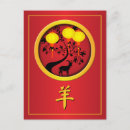 Recherche de nouvel an chinois cartes Année de la chèvre