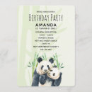 Recherche de pandas mignons invitations Noir et blanc
