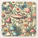 Recherche de champignons dessous de verres Rétro