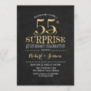 Recherche de 55 ans invitations Noir et or