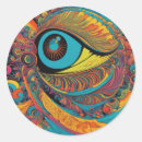 Recherche de motif psychédélique autocollants Rétro