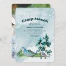 Recherche de campout anniversaire invitations Aquarelle
