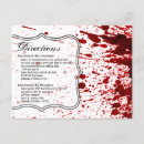 Recherche de sang éclaboussure invitations Vampire
