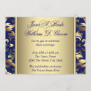 Recherche de blue and gold mariage invitations Bleu